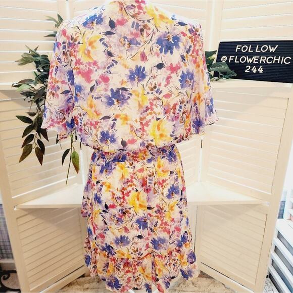LAUNDRY BY SHELLIE SEGAL FLORAL SPRING DRESS SIZE 12 - Picture 6 of 7